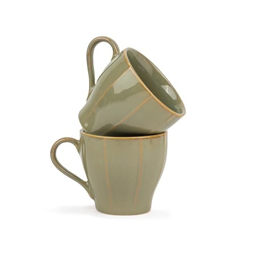 Shay Ceramic Tea Cups Set of 6, Pista,180ml | Tea Cup Set of 6 | Glossy Finish | Premium Porcelain | Ceramic Tea Cup | Small Cups (Line Tea Cup Only - Pista) - Image 5