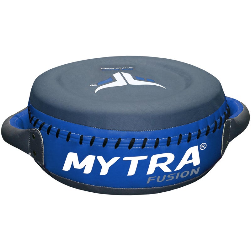 Mytra Fusion Synthetic Leather Strike Pad Boxing Pads Muay Thai MMA Punching Training Pads Focus pad Dummy Pads Thai pad Kick pad Training Punching Sparring Pads. (Gray/Blue, Standard) - Image 4