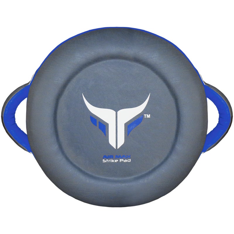 Mytra Fusion Synthetic Leather Strike Pad Boxing Pads Muay Thai MMA Punching Training Pads Focus pad Dummy Pads Thai pad Kick pad Training Punching Sparring Pads. (Gray/Blue, Standard) - Image 3