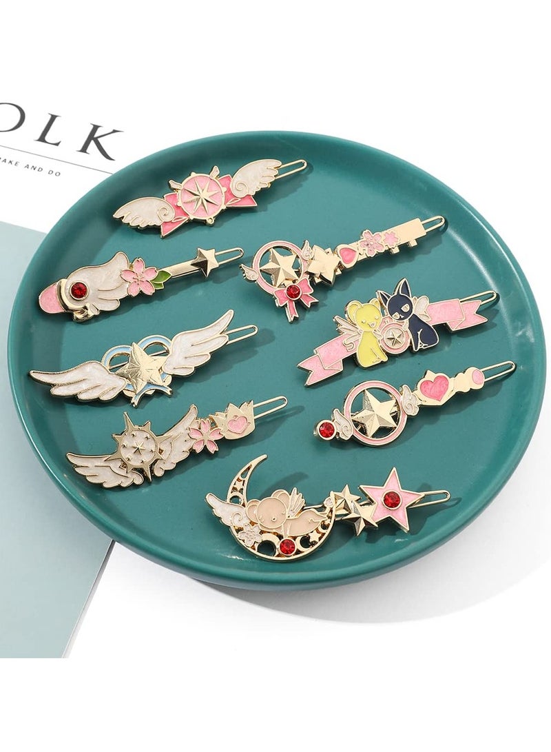 عام مشبك شعر كارد كابتن ساكورا كينووموتو كاواي ساكورا أنيمي ساكورا لتزيين شعر الفتيات هدية لطيفة للفتيات إكسسوارات الشعر اليومية الرقيقة - Image 3