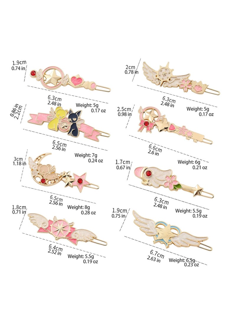 عام مشبك شعر كارد كابتن ساكورا كينووموتو كاواي ساكورا أنيمي ساكورا لتزيين شعر الفتيات هدية لطيفة للفتيات إكسسوارات الشعر اليومية الرقيقة - Image 5
