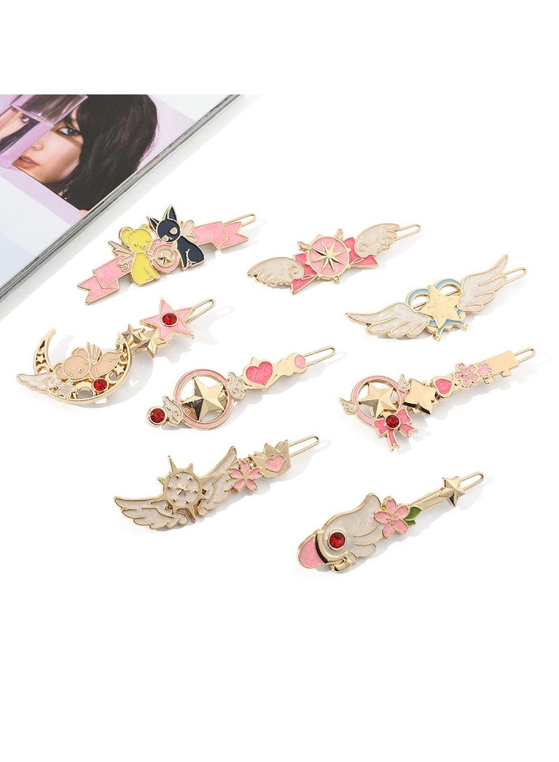 عام مشبك شعر كارد كابتن ساكورا كينووموتو كاواي ساكورا أنيمي ساكورا لتزيين شعر الفتيات هدية لطيفة للفتيات إكسسوارات الشعر اليومية الرقيقة - Image 4