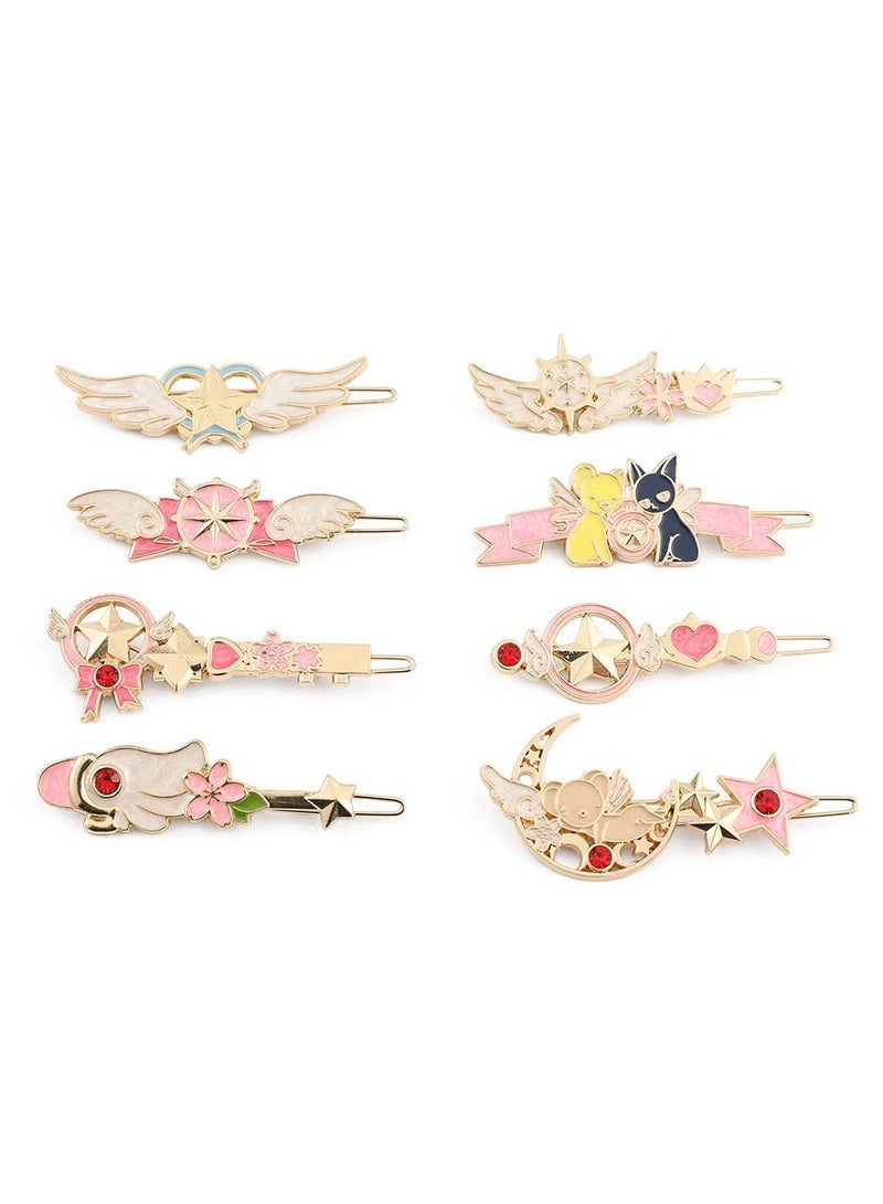 عام مشبك شعر كارد كابتن ساكورا كينووموتو كاواي ساكورا أنيمي ساكورا لتزيين شعر الفتيات هدية لطيفة للفتيات إكسسوارات الشعر اليومية الرقيقة - Image 1