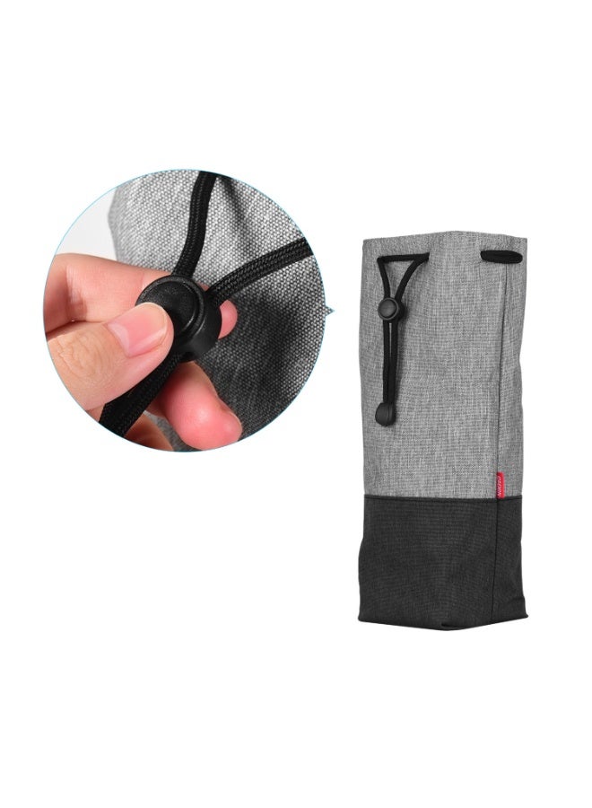 Drawstring Camera Lens Protective Case For Canon/Sony/Nikon/Fujifilm Grey/Black  - Image 3