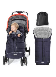 Orzbow Warm Bunting Bag Universal,Stroller Sleeping Bag Cold Weather,Waterproof Toddler Footmuff(Blue,Large)  - Image 1