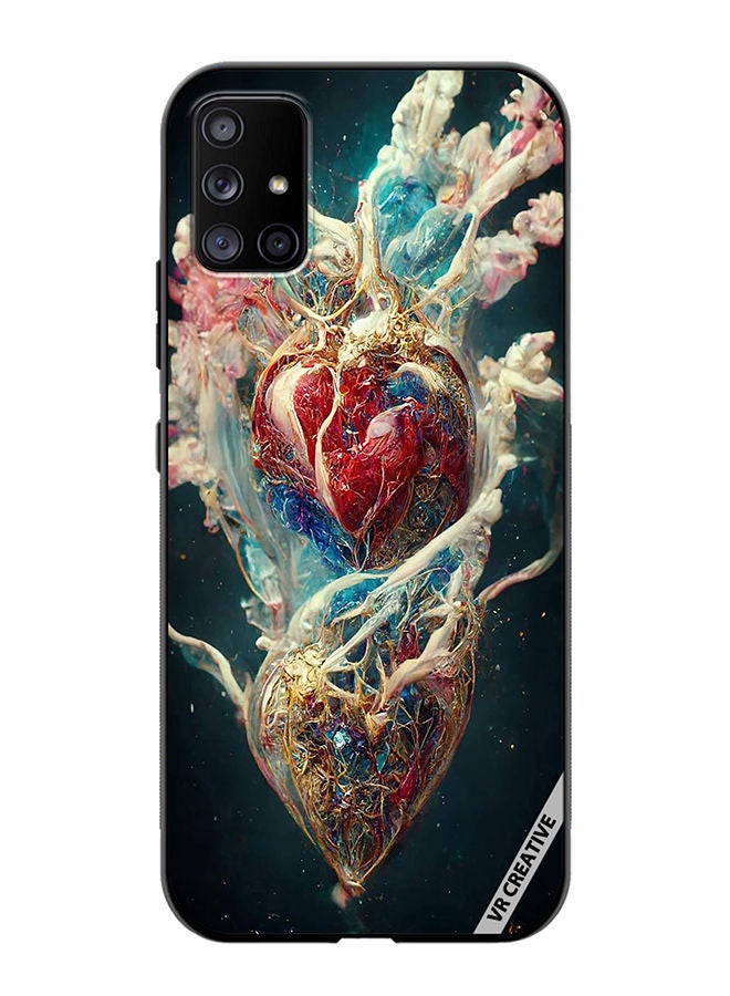 VR CREATIVE غطاء حماية لجهاز سامسونج جالاكسي A51 5G بتصميم لحم رقمي متعدد الألوان - Image 1