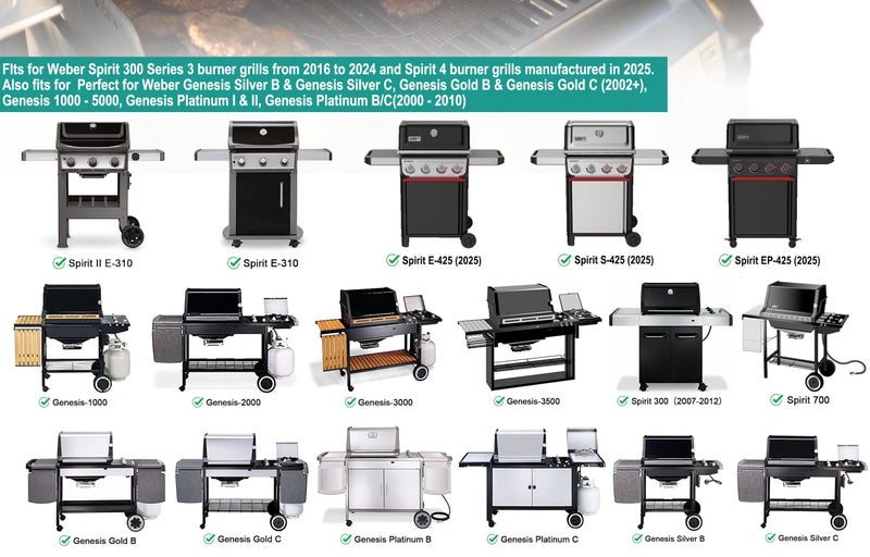 EasiBBQ Full-Size Griddle Inserts for Weber Spirit & Spirit II 300 Series, Flat Top Grill Griddle for Weber Spirit S-310 S-320 E-310 E-320 GS4 Spirit II E-310, Rectangular Griddle Replace for 6787 - Image 5