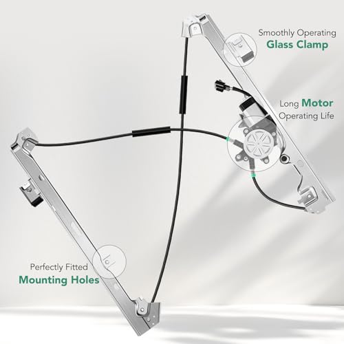 YHTAUTO Front Passenger Side Power Window Regulator with 2-Pin Motor Assembly Compatible with Chevy Silverado 1500 2500 3500, Tahoe & GMC Sierra, Yukon & Cadillac Escalade EXT ESV, 1999-2009 - Image 4