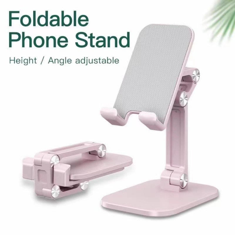 Foldable Stand: Pink Adjustable Height Ergonomic Angle Stand - Compact Portable Non-slip Base Stand for Iphones, Ipads And Extended Viewing Use - Image 2