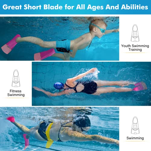 Gintenco Swim Fins, Swim Training Fins for Snorkeling Swimming Diving, Travel Size Flippers with Bag，Floating Fins for Adults Men Women Kids - Image 4