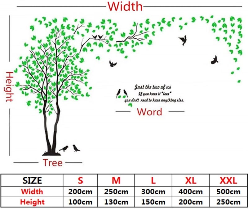 guangmu 3D Wall Stickers - DIY Tree & Birds Wall Decals Family Couple Stickers Murals Wall Decor for Living Room Bedroom TV Background Home Decorations (Gold Right  M-98x51in) - Image 4