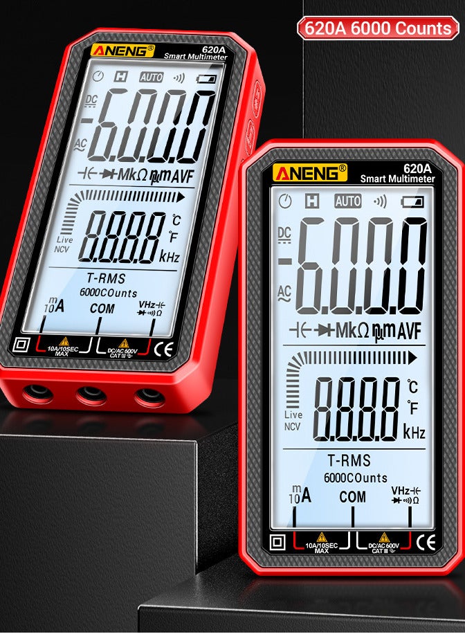 ANENG 4.7-Inch LCD Display AC/DC Digital Multimeter Ultraportable True-RMS Multimeter Auto-Ranging Multi Tester with Amp Volt Ohm Capacitance Continuity Temperature Frequency Diode Tests NCV Tester - Image 5
