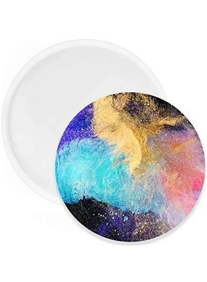 Kunya DIY Multipurpose Transparent Round Silicone Resin Casting Coaster Mold (Circle, 5" Diameter) - Image 4
