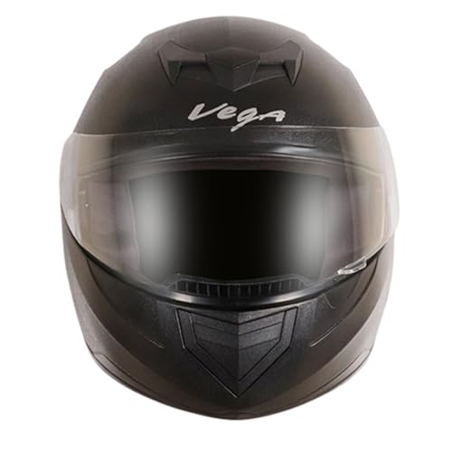 Vega Edge ISI Certified Full Face Gloss Finish Helmet for Men and Women with Clear Visor(Black, Size:L) - Image 5