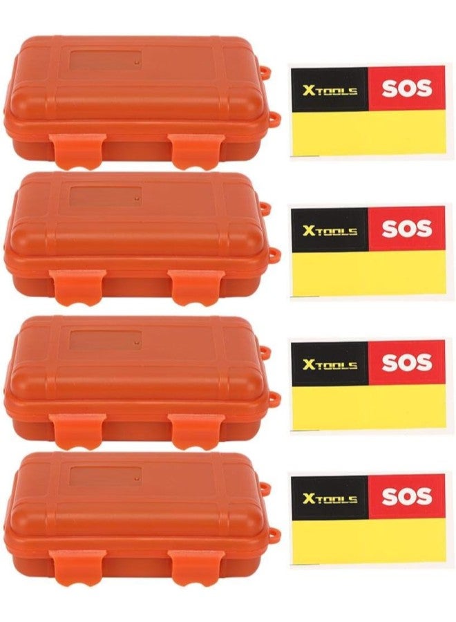 klarako 4Pcs Outdoor Tool Small Survival Storage Box Shakeproof Pressureresistant Waterproof Sealing Container Plastic - Image 1