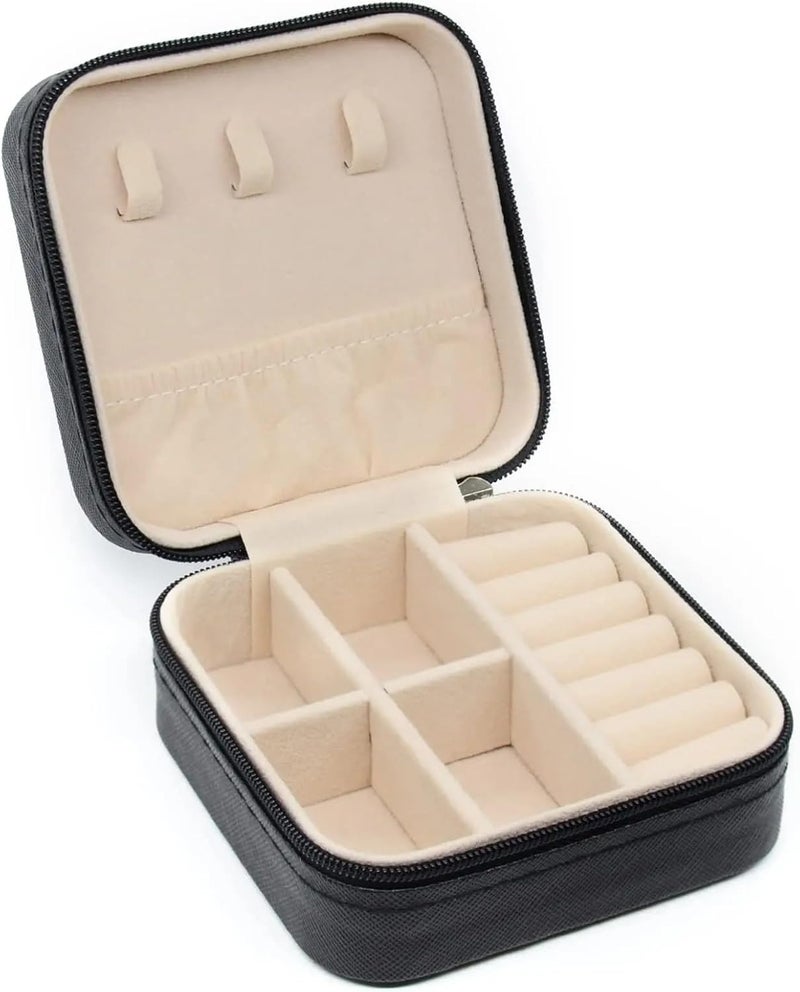 Black G961D Jewelry Box 6 Piece Mini Portable Storage Case For Earrings Necklace Ring Organizer Travel Home Women - Image 1