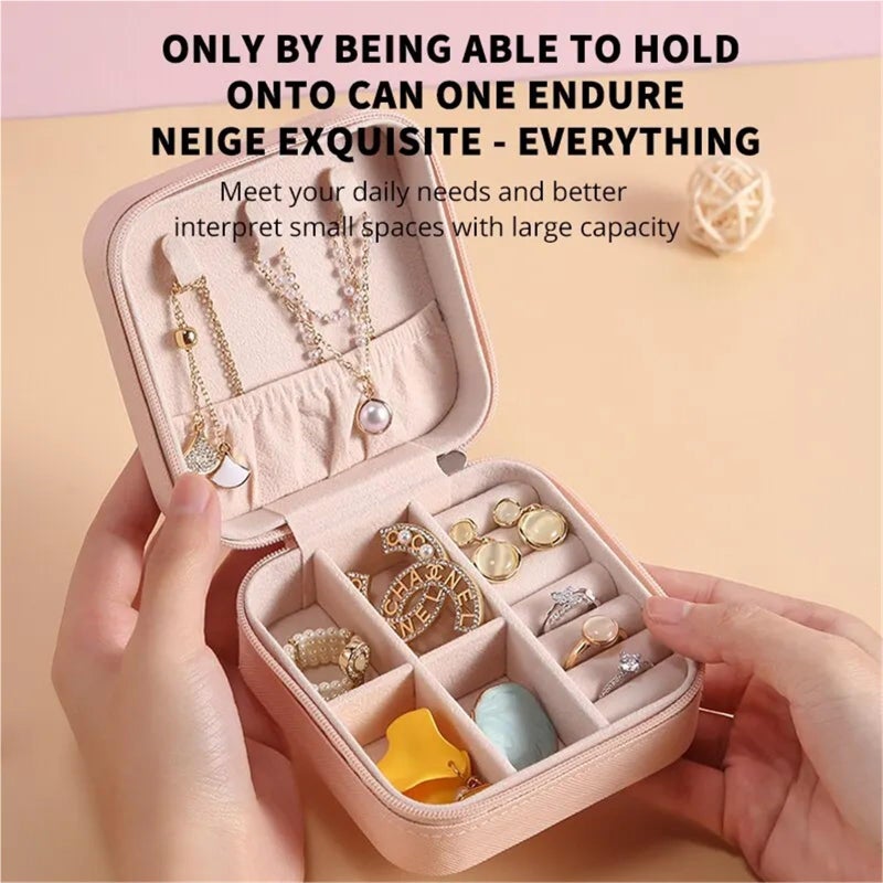 Black G961D Jewelry Box 6 Piece Mini Portable Storage Case For Earrings Necklace Ring Organizer Travel Home Women - Image 5
