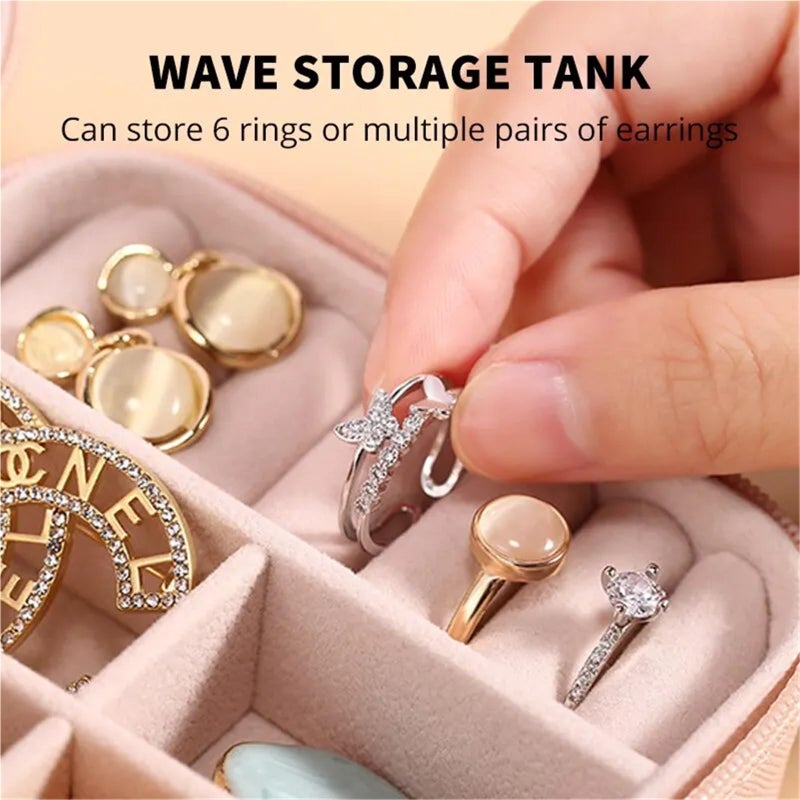Black G961D Jewelry Box 6 Piece Mini Portable Storage Case For Earrings Necklace Ring Organizer Travel Home Women - Image 4