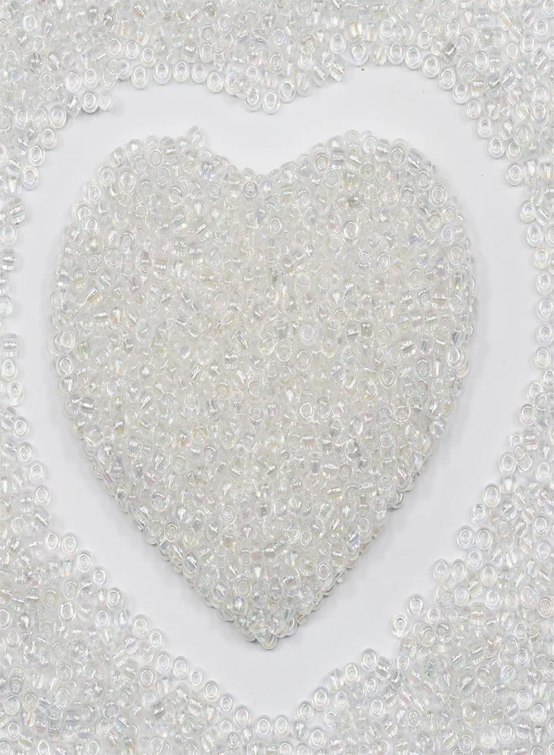 GGOOT Bulk 3mm Seed Beads for Jewelry Making 110 grams About 380pcs,8/0 Glass Craft Beads for Making Earrings, Bracelets, Pendants, Waist Jewelry, DIY Handmade Seed Beads (Transparent Colourful, 3  - Image 1
