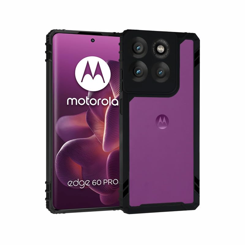 AIBEX Crystal Clear Back Cover Case for Motorola Edge 60 Pro 5G | Transparent Shockproof Bumper Case | Non-Yellowing 360° Protection (PC & TPU) - Image 1