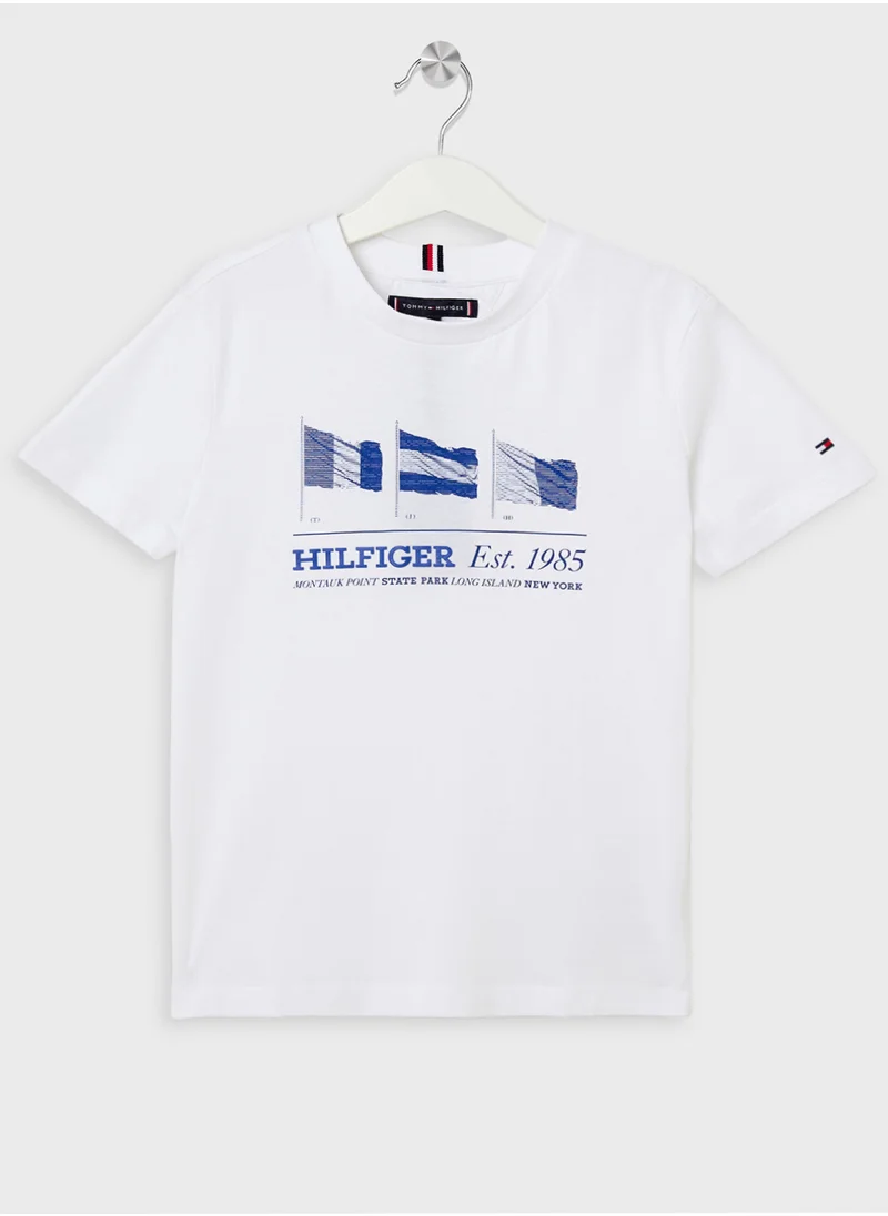 TOMMY HILFIGER Youth Waving Flag Regular T-Shirt