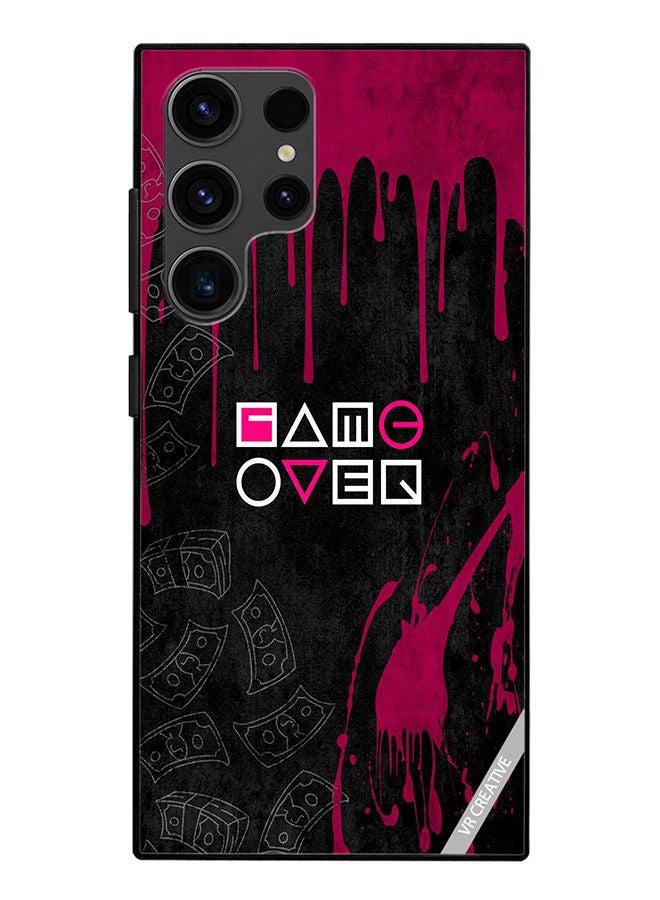 VR CREATIVE غطاء حماية واقٍ لهاتف سامسونج جالاكسي S23 Ultra 5G بتصميم Game Over متعدد الألوان - Image 1