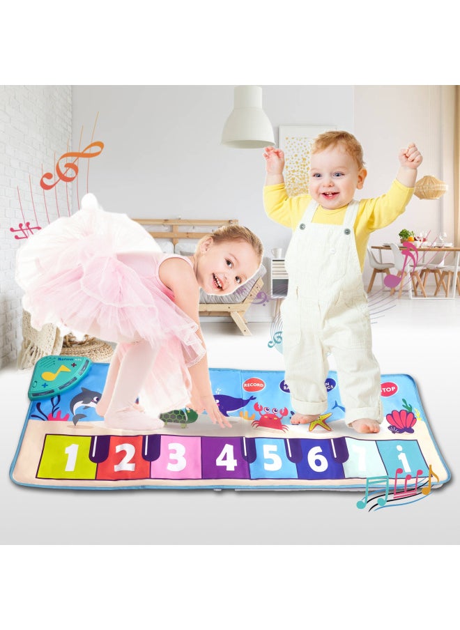 null - Children's Early Education Educational Multi-functional Crawling Piano Blanket Toy Blanket Piano Pad Various Musical Instruments Enlightenment Toy-Color:5920 - Image 1