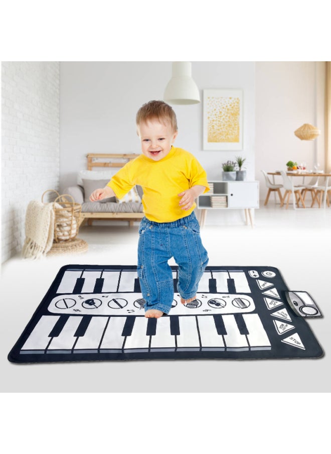 null - Children's Early Education Educational Multi-functional Crawling Piano Blanket Toy Blanket Piano Pad Various Musical Instruments Enlightenment Toy-Color:5920 - Image 1