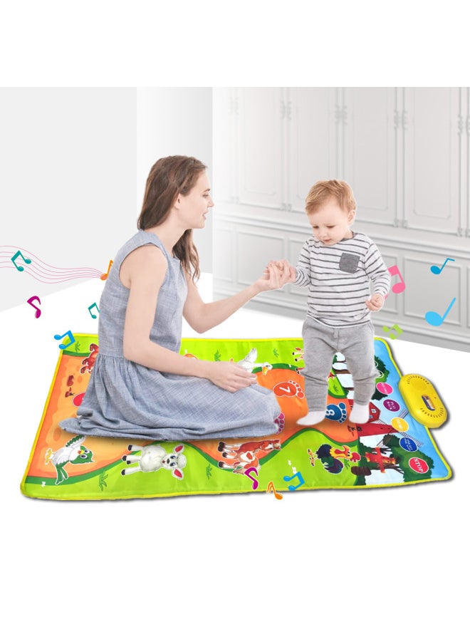 null - Children's Early Education Educational Multi-functional Crawling Piano Blanket Toy Blanket Piano Pad Various Musical Instruments Enlightenment Toy-Color:5920 - Image 1