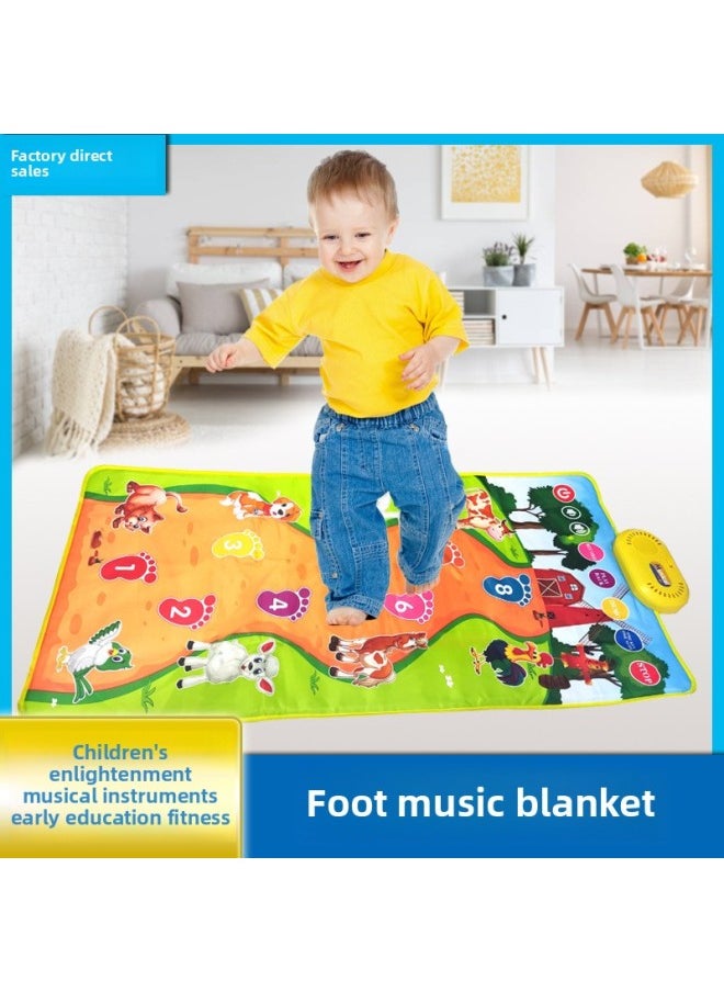 null - Children's Early Education Educational Multi-functional Crawling Piano Blanket Toy Blanket Piano Pad Various Musical Instruments Enlightenment Toy-Color:5920 - Image 1