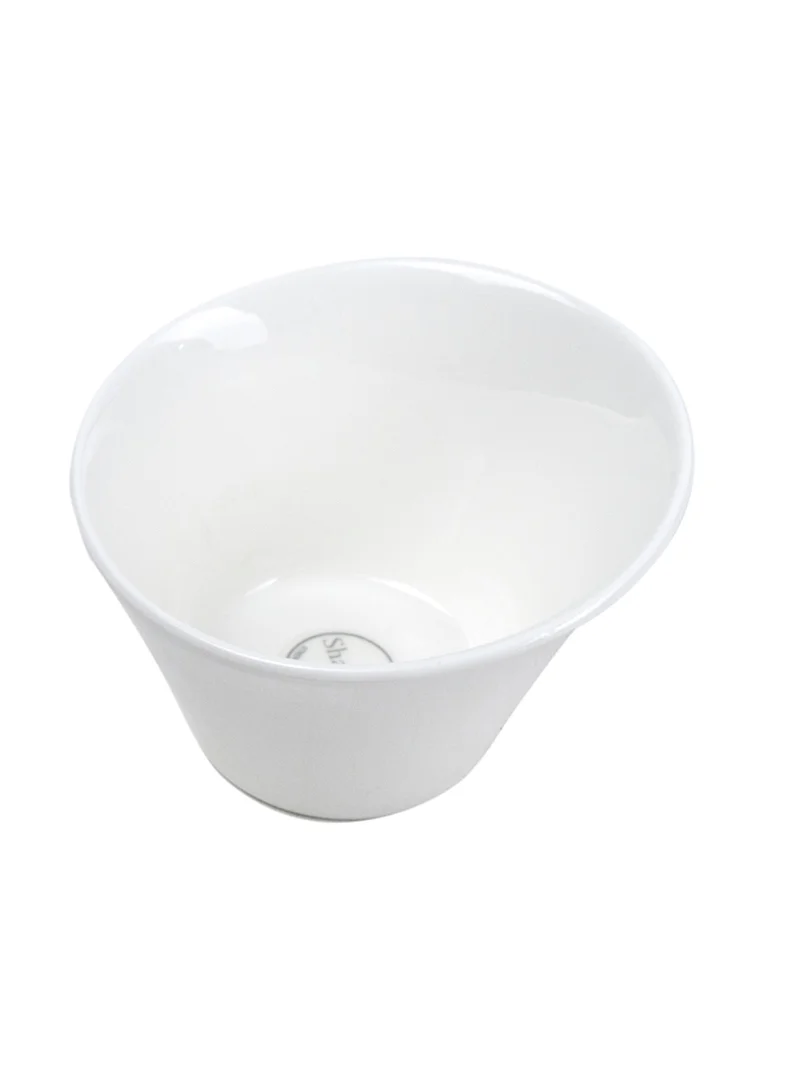 Shallow Shallow Porcelain Ceramic Serving Bowl - 8.5x3.5cm, White