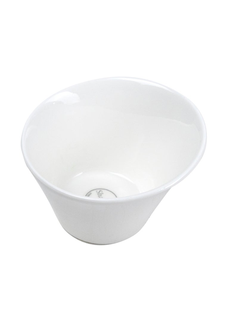 Shallow Porcelain Ceramic Serving Bowl - 8.5x3.5cm, White - Image 1