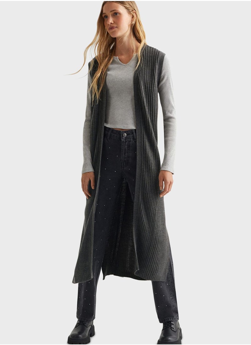 MANGO - Youth Longline Knitted Cardigan - Image 1