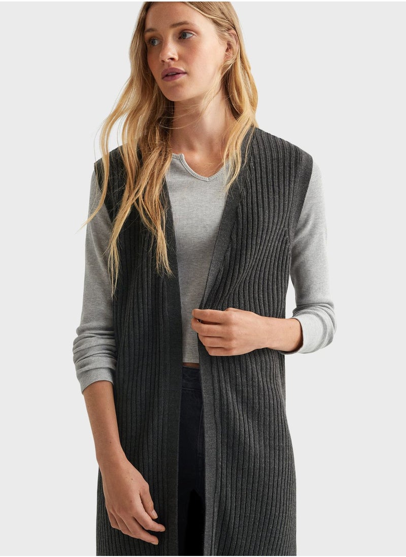 MANGO - Youth Longline Knitted Cardigan - Image 1