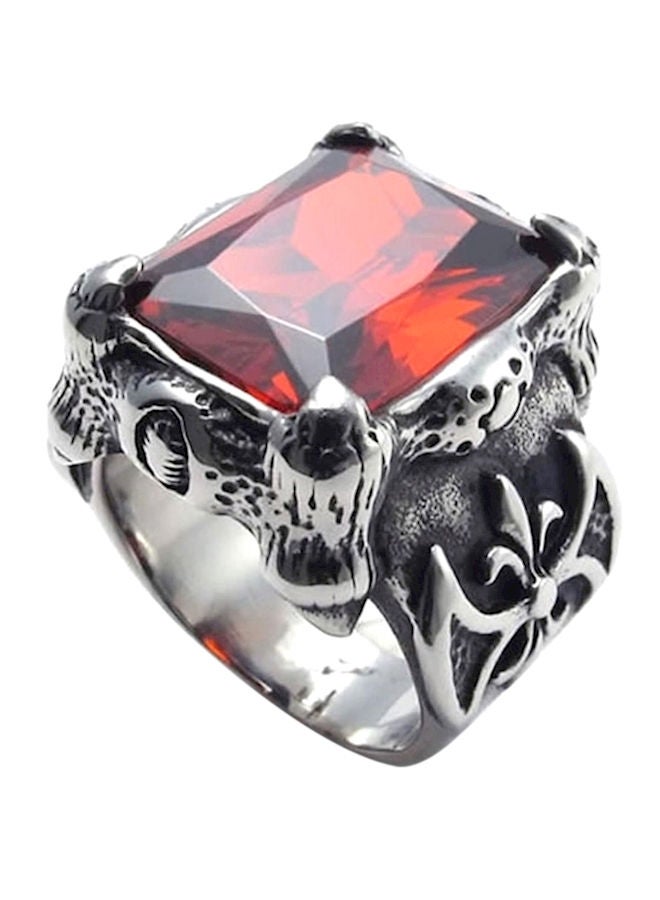 NIBEMINENT Stainless Steel Crystal Studded Dragon Claw Ring - Image 5