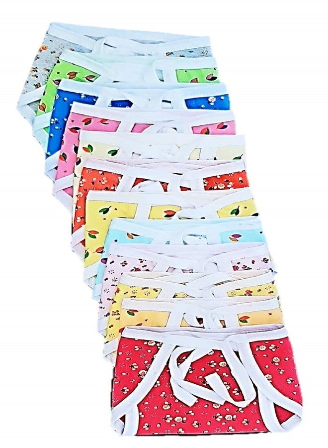 SUNUO Washable Reusable Multicolour Hosiery Cotton Diapers,Nappy,Langot For New Born Baby (0-6 Months), 10 count - Image 1