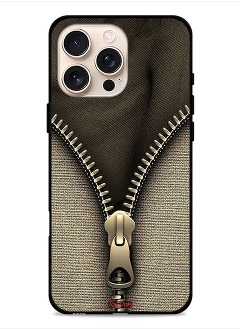 Apple iPhone 16 Pro Max Protective Case Cover Zip Pattern