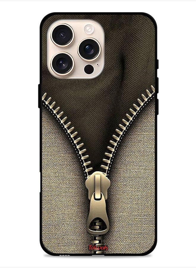 Apple iPhone 16 Pro Max Protective Case Cover Zip Pattern