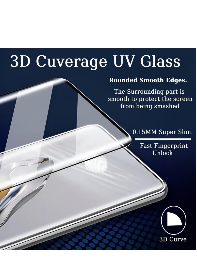 Generic Full Glass Screen Protector For Oppo Reno 13 Pro UV Tempered Glass Full Glue Cover Screen Protector For Fingerprint Unlock Screen Glass Film  - Image 4