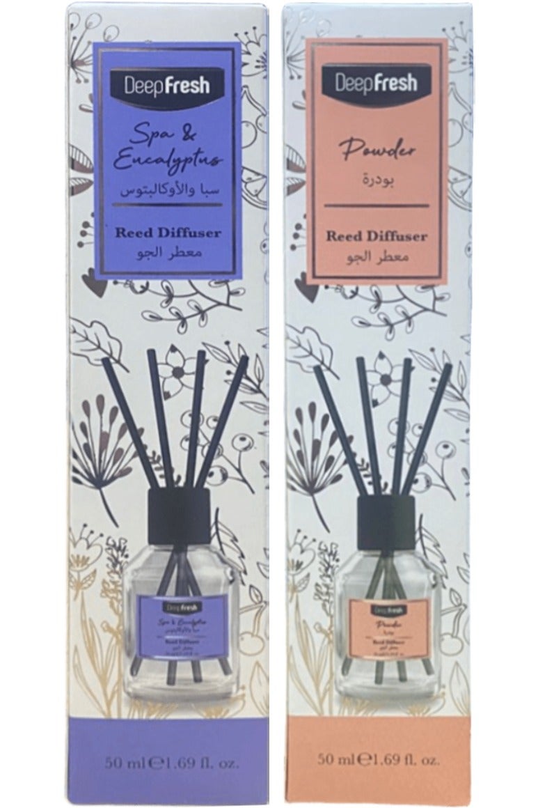 Deep Fresh Set of 2 pieces Reed Diffuser With different scents 50 ML - Image 1
