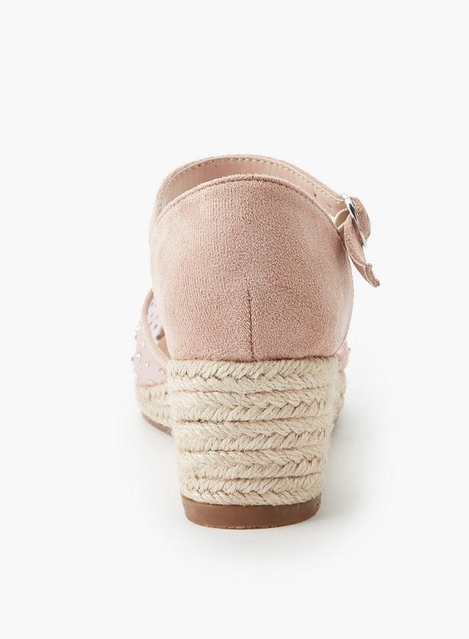 Peppermint Girls Wedge Heel Espadrille Sandals - Image 4