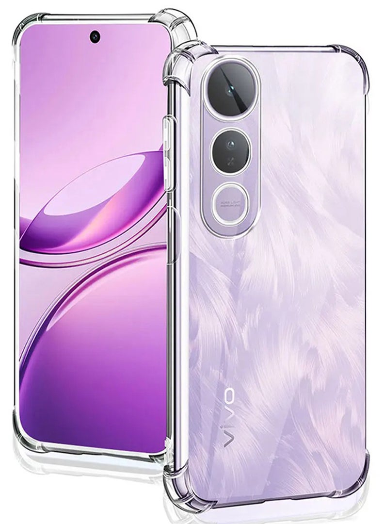 Case Up Clear Case Compatible with Vivo V50 Lite Shock-Absorption TPU Cell Phone Cover, Soft Flexible & Crystal Clear Protective Case - Image 1