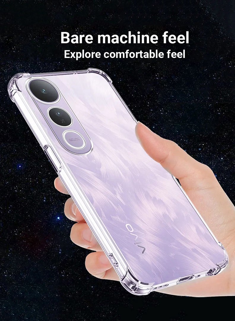 Case Up Clear Case Compatible with Vivo V50 Lite Shock-Absorption TPU Cell Phone Cover, Soft Flexible & Crystal Clear Protective Case - Image 4