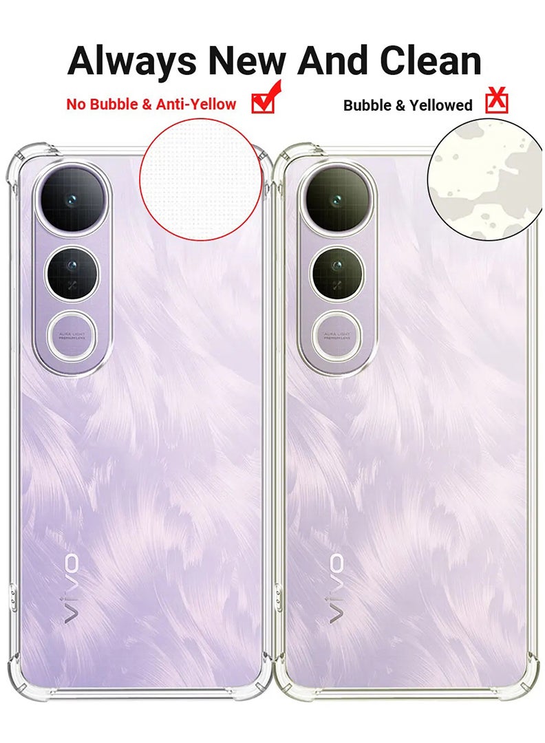 Case Up Clear Case Compatible with Vivo V50 Lite Shock-Absorption TPU Cell Phone Cover, Soft Flexible & Crystal Clear Protective Case - Image 2