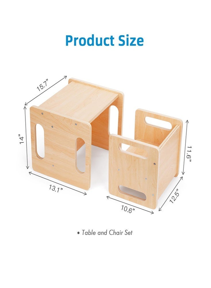 سولاكان طقم طاولة وكرسي للأطفال متعددة الاستخدامات، طاولة دراسة آمنة ومتينة للرسم واللعب والتعلم - Image 3