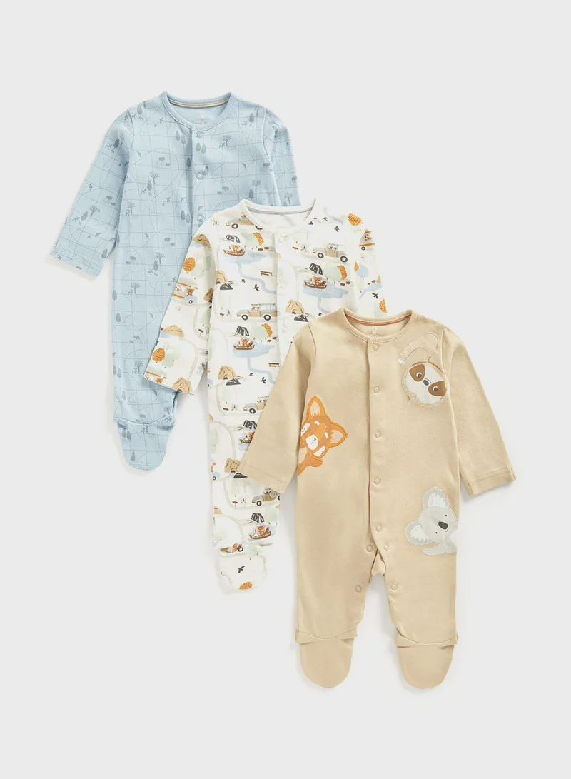 mothercare Infant 3 Pack Assorted Onesies