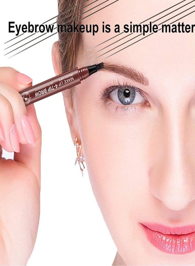 SWIPIO Eyebrow Pen with a 4 Micro-Fork Tip Creates Flawless Natural Looking Brows, Based on Clear Eyebrow Microblading Pen Waterproof, Long-Lasting, Sweat Resistant, Stays on All Day (BLACK) - Image 5