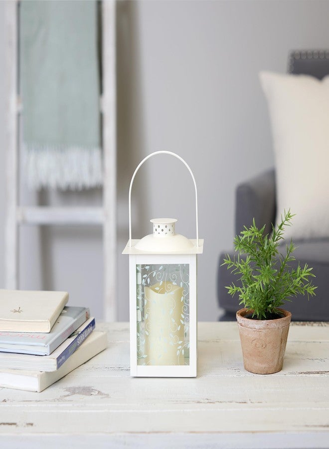 زنجز آند ثينجز هدايا وديكورات: فانوس أبيض كبير، حامل شموع من الزجاج العاجي - Image 4