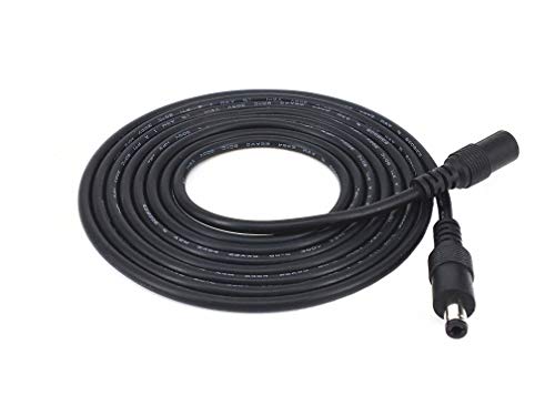 HUALAND 2pcs/Pack 3m/9.84ft Black 5.5mm x 2.5mm DC Plug Extension Cable DC Extension Cable ， 5.5mm x 2.5mm Barrel Male Plug Connector - Image 2