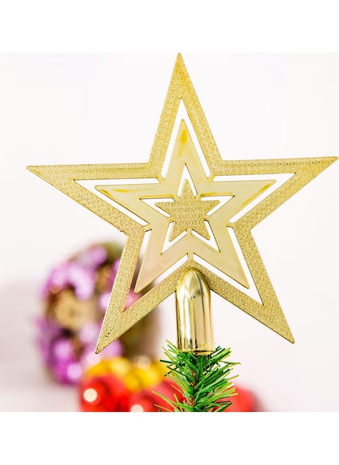 Generic Tree Top Decoration Star Gold 12cm 